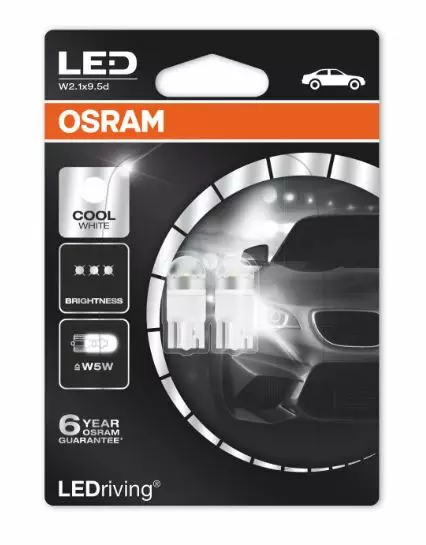 T10 W5W LED-polttimopari, OSRAM - T10 LED-polttimot - 4050210901 - 1
