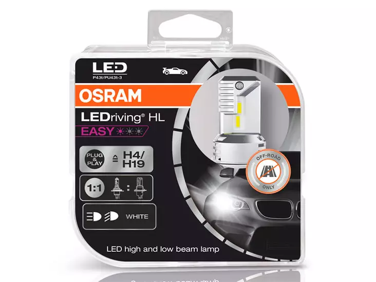 Osram HL Easy H4/H19 LED-polttimopari - Led-muutossarjat - 8020107772 - 1