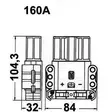 Euro-connector 35mm²/160A, naaras - Trukkiliittimet - 3050120793 - 2