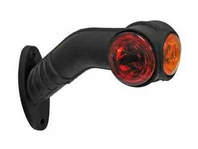 LED-äärivalo, kumivartinen,45° kulma, kirkas/punainen/keltainen - Led-äärivalot kumivarrella - 4040110023 - 1