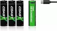 Coast AA USB-C ladattava paristo 1.5V (4 kpl) - Ladattavat paristot - 8020108374 - 0