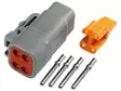 Deutsch DTM 4-pin. 0,5mm2 - Liitinrasia Deutsch - 2040120074 - 2