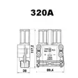 Euro-connector 50mm²/ 320A, uros - Trukkiliittimet - 3050120794 - 2