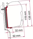 Fiamma markiisin adapteri F45 Westfalia high roofs - Tarvikkeet - 8020112384 - 1