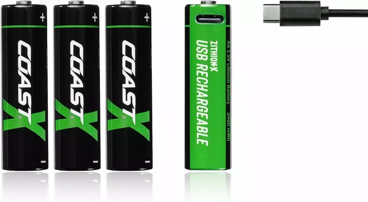 Coast AA USB-C ladattava paristo 1.5V (4 kpl) - Ladattavat paristot - 8020108374 - 0