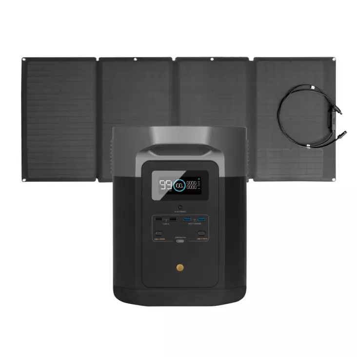 EcoFlow DELTA Max 1600w + 1x 160W Aurinkopaneeli - Virta-asemat aurinkopaneeleilla - 8020107594 - 1