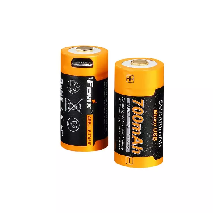 Fenix 16340-akku 700mAh - RCR123-akut - 8020107824 - 1