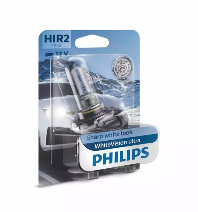 HIR2 Philips White Vision ultra polttimo 55W, 12V - H2, R2, LUCAS ym. erikoispolttimot - 8020103524 - 1
