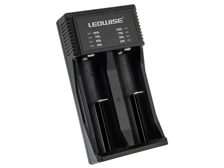 Ledwise Akkulaturi, 2-paikkainen - 18650-akkujen laturit - 8020108284 - 1