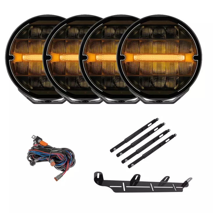 Lisävalopaketti Optibeam Elites 9" Heated 4-pack - Pyöreät lisävalot - 8020121124 - 1