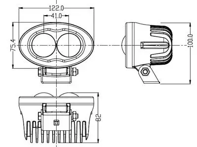 SAE 9-110V sininen trukkivalo / varoitusvalo - LED-työvalot - 2020110005 - 3