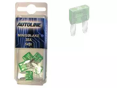 Sulake Mini 30A GM, 5kpl - Sulakkeet ja sulakerasiat - 3050120525 - 2