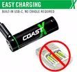 Coast AAA USB-C ladattava paristo 1.5V (4 kpl) - Ladattavat paristot - 8020108375 - 4