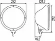 Hella 3003 lisävalo, sininen lasi - Halogen-lisävalot - 3030210015 - 2