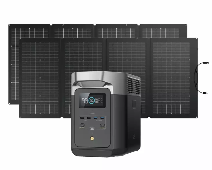 EcoFlow DELTA 2 + 2x 220W Paneeli - Virta-asemat aurinkopaneeleilla - 8020107585 - 1