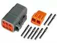 Deutsch DTM 6-pin. 0,5mm2 - Liitinrasia Deutsch - 2040120076 - 2