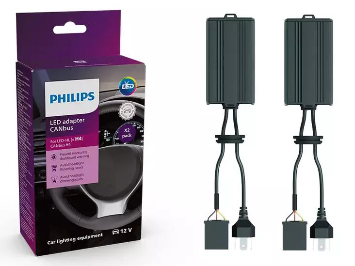 CAN-väyläadapteri LED H4 12V, Philips - Led-muutossarjat - 8020110516 - 1