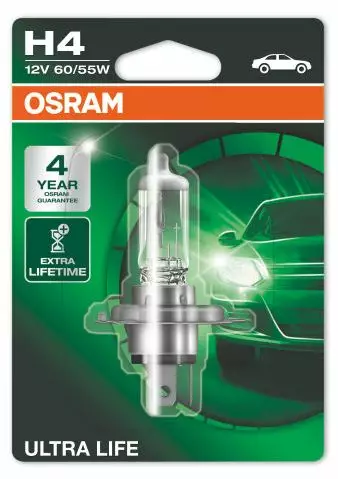 H4 Osram Ultra Life 120kk takuu, 60/55W, 12V, 1kpl - H4 Halogen-polttimot - 4060101486 - 1
