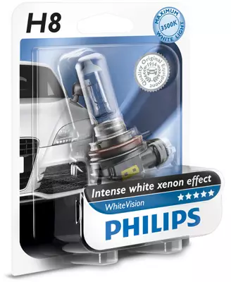 H8 halogen polttimo White Vision - H8, H9, H10, H11, H13, H15, H16 - 4060101076 - 1