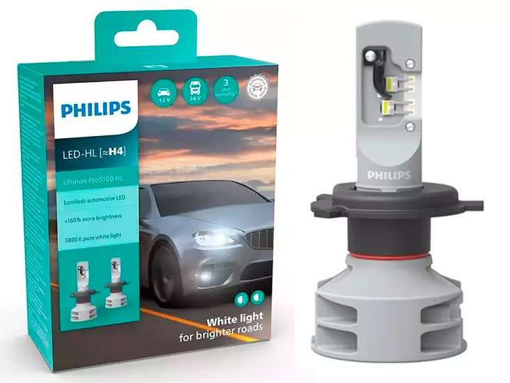 LED-muutossarja H4 Philips Ultinon Pro5100 HL - Led-muutossarjat - 8020108316 - 1