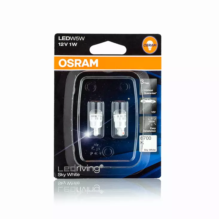 T10 W5W LED-polttimopari OSRAM, taivaan valkoinen 6700K - T10 LED-polttimot - 8020102036 - 1
