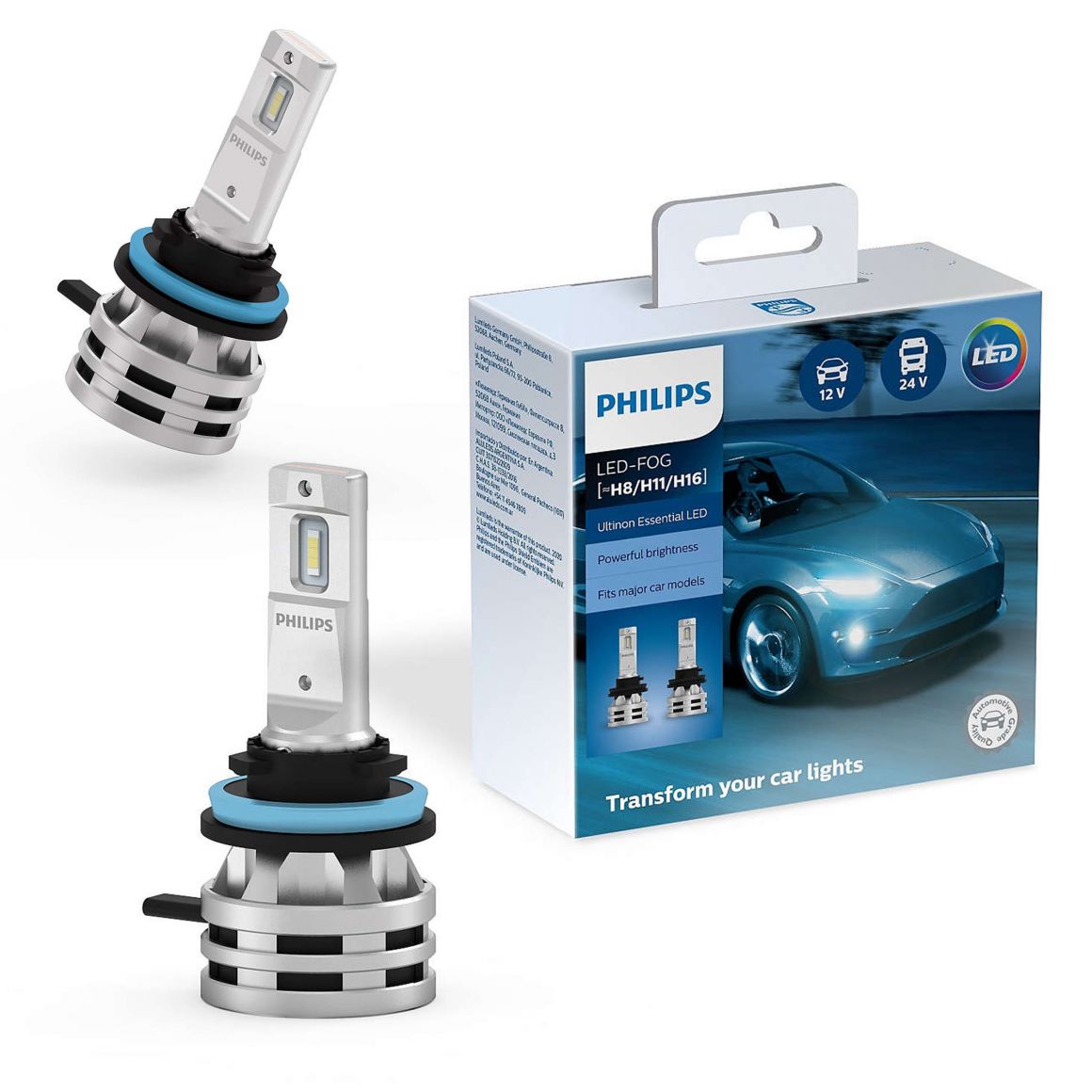 LEDmuutossarja H11 Philips Ultinon Essential, Sumuvalo Lumise.fi