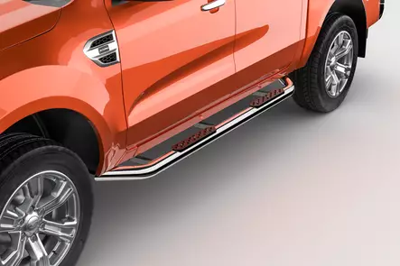 Astinlaudat Ford Ranger Raptor 2023-, kiillotettu - Kylkiputket pakettiautoon - 8020102237 - 0