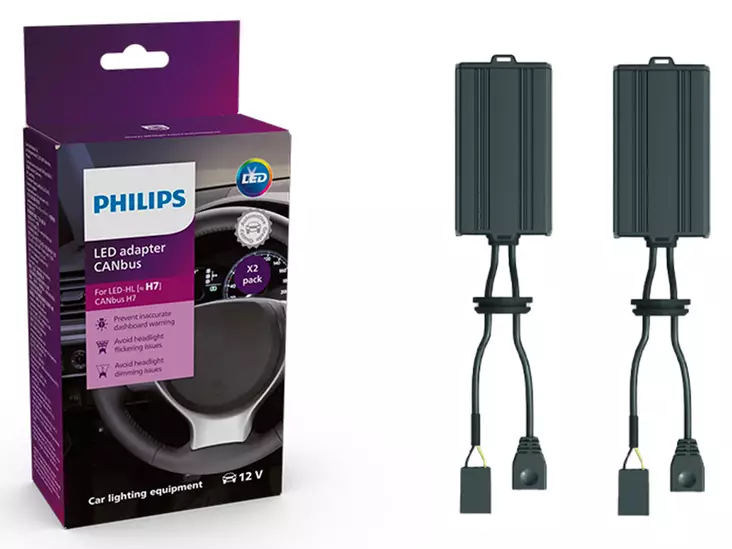 CAN-väyläadapteri LED H7 12V, Philips - Led-muutossarjat - 8020110447 - 1