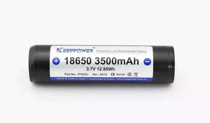 Keeppower 18650 akku, 3500mAh suojapiirillä - 18650-akut - 8020103707 - 1