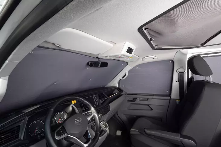 Lämpöeristysverho Volkswagen Crafter >2017, ohjaamo, 3-osainen sarja - Ikkuna- & Lämpöpeitteet - 8020112537 - 1