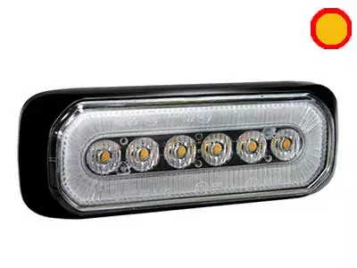 LED-tasovilkku äärivalolla 12-24V, keltainen/punainen, Axixtech - Led-tasovilkut ja vilkkulyhdyt - 4080320108 - 1