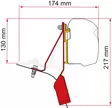 Fiamma markiisin adapteri F45 Ford Custom Nugget 2015-2023 - Tarvikkeet - 8020112488 - 2