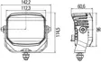 Hella PowerBeam 1500 HD jalalla led-työvalo lähialue - LED-työvalot - 2020240798 - 2