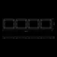 Strands IZE led kehys neliosainen - Led-takavalot - 8020109768 - 4