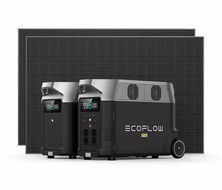 EcoFlow DELTA Pro + 2x 400W RSP + 1x lisäakku - Virta-asemat aurinkopaneeleilla - 8020107608 - 1