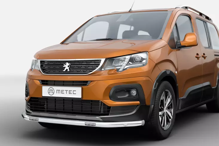Helmaputki (LED), Peugeot Partner 2018-, Ø60mm, Metec - Etuhelmaputket pakettiautoon - 8020102488 - 1
