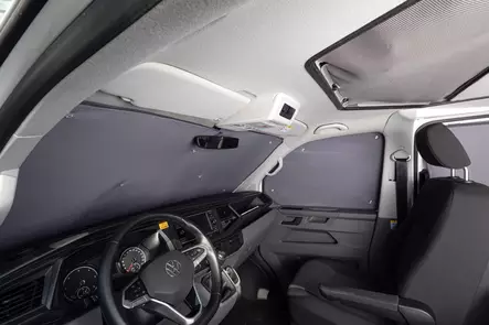 Lämpöeristysverho Volkswagen Multivan 2021-, ohjaamo, 3-osainen sarja - Ikkuna- & Lämpöpeitteet - 8020112619 - 1