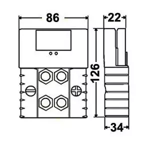 Trukkipistoke 70mm²/320A - Trukkiliittimet - 3050120809 - 2