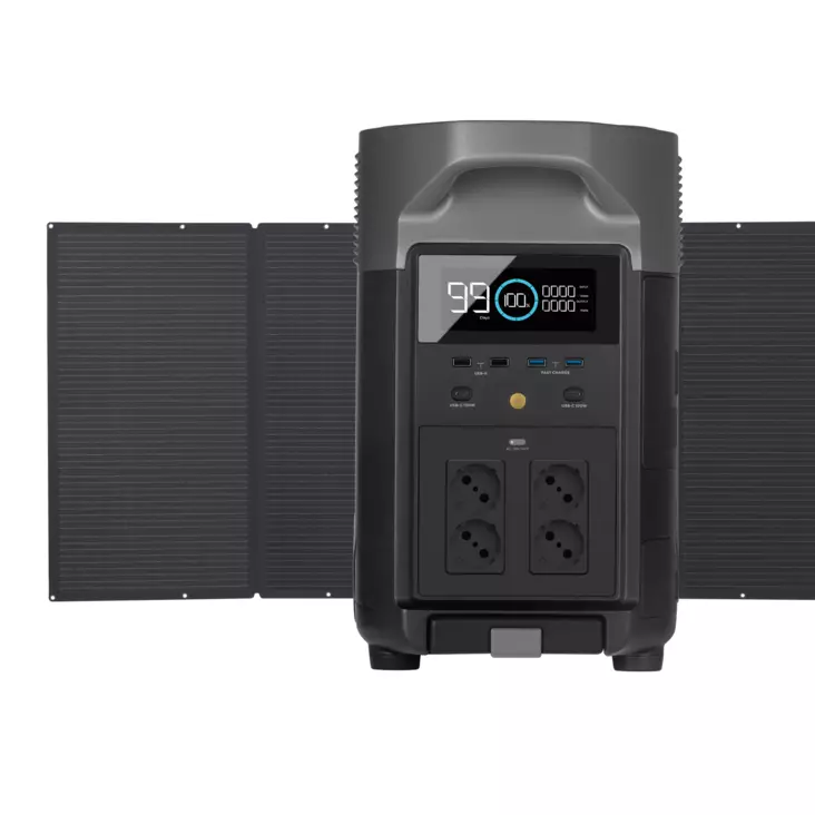 EcoFlow DELTA Pro + 1x 400W PSP - Virta-asemat aurinkopaneeleilla - 8020107599 - 1