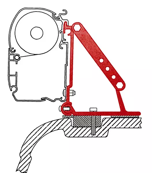 Fiamma markiisin adapteri F45 VW T5/T6 - Tarvikkeet - 8020112559 - 1