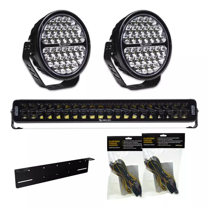 LuminaLights 2x Defender+ 9 & Scout MAX Dual 600 - Pyöreät lisävalot - 8020108149 - 1
