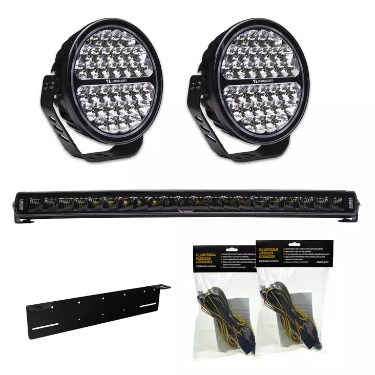 LuminaLights 2x Defender+ MAX Spot 9 & Scout Slim 600 Curved - Pyöreät lisävalot - 8020108179 - 1