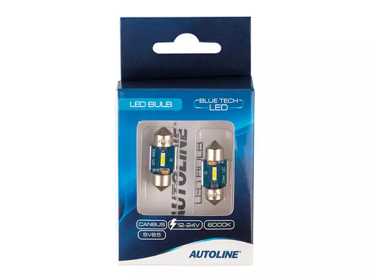 SV8,5 30MM LED-polttimopari, Autoline - Muut LED-polttimot - 8020105309 - 1